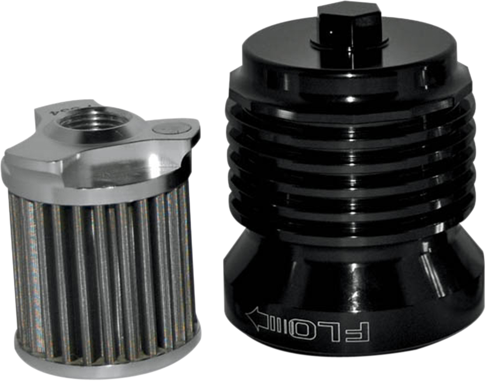 PC RACING Flo® "Spin-On" Oil Filter - Black with Cooling Fins PCS1BC — image 2