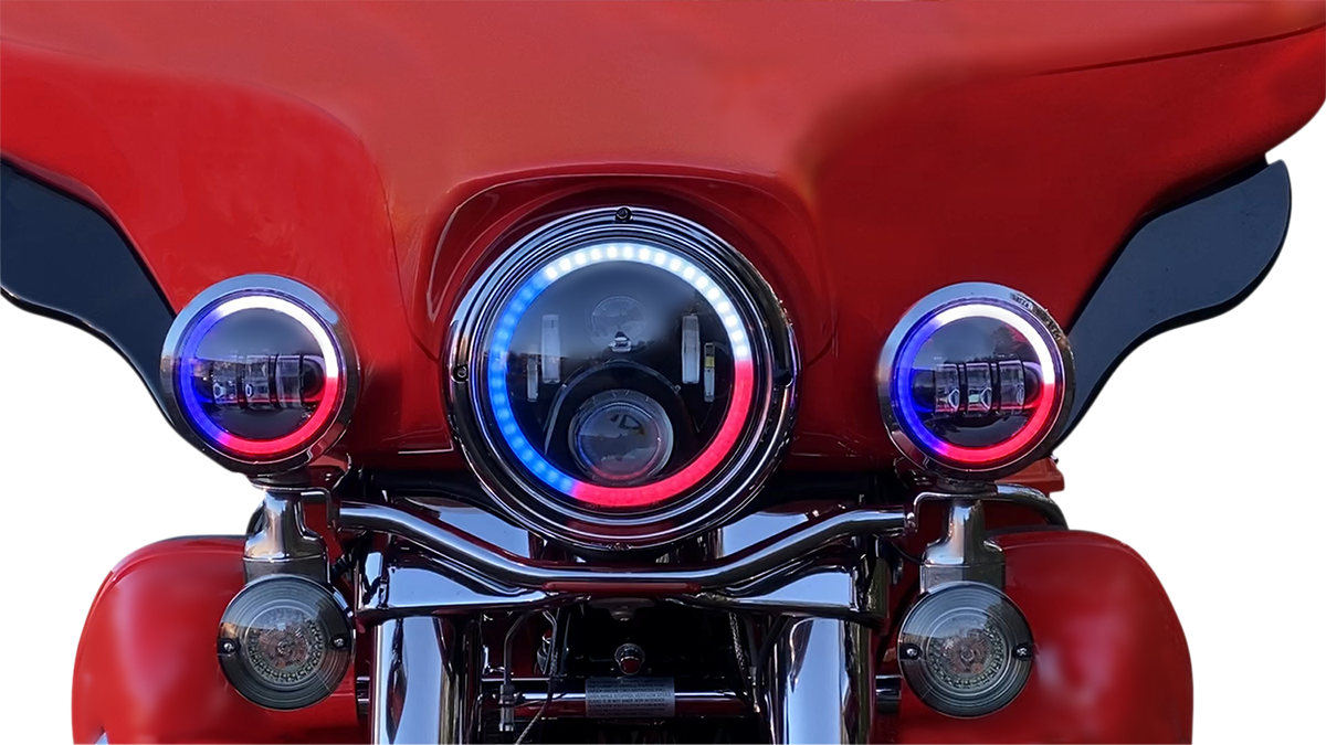 CUSTOM DYNAMICS ProGLOW™ 7" Headlamp - with Mounting Ring - Black PG-7-13-B — image 3