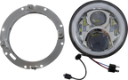 CUSTOM DYNAMICS ProGLOW™ 7" Headlamp - with Mounting Ring - Chrome PG-7-13-C — image 1