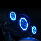 CUSTOM DYNAMICS ProGLOW™ 7" Headlamp - with Mounting Ring - Chrome PG-7-13-C — image 3