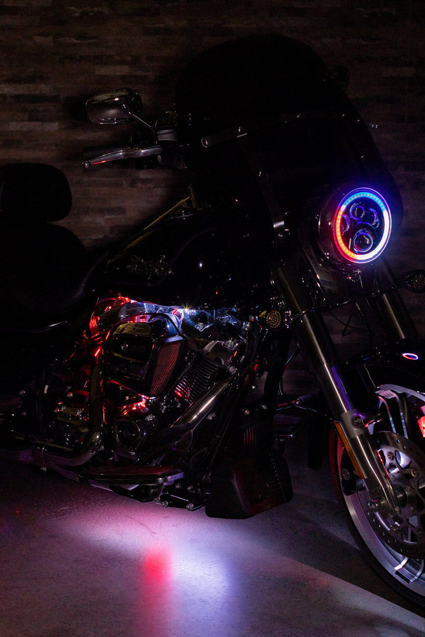 CUSTOM DYNAMICS ProGLOW™ 7" Headlamp - with Adapter - Black PG-7-14-B — image 5