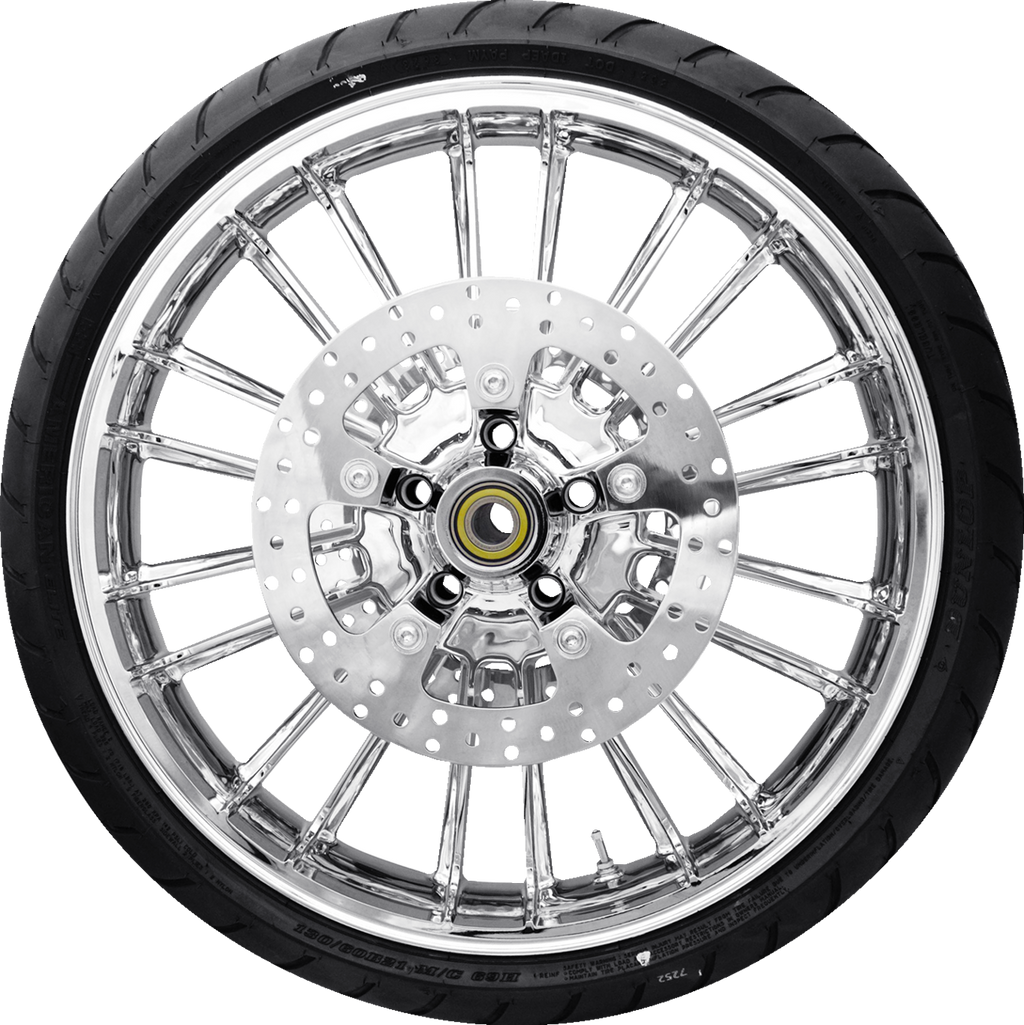 COASTAL MOTO Atlantic Front Wheel - Chrome (21") | Rotor (12.6) | Dunlop AE Tire (130/60B21) — image 1