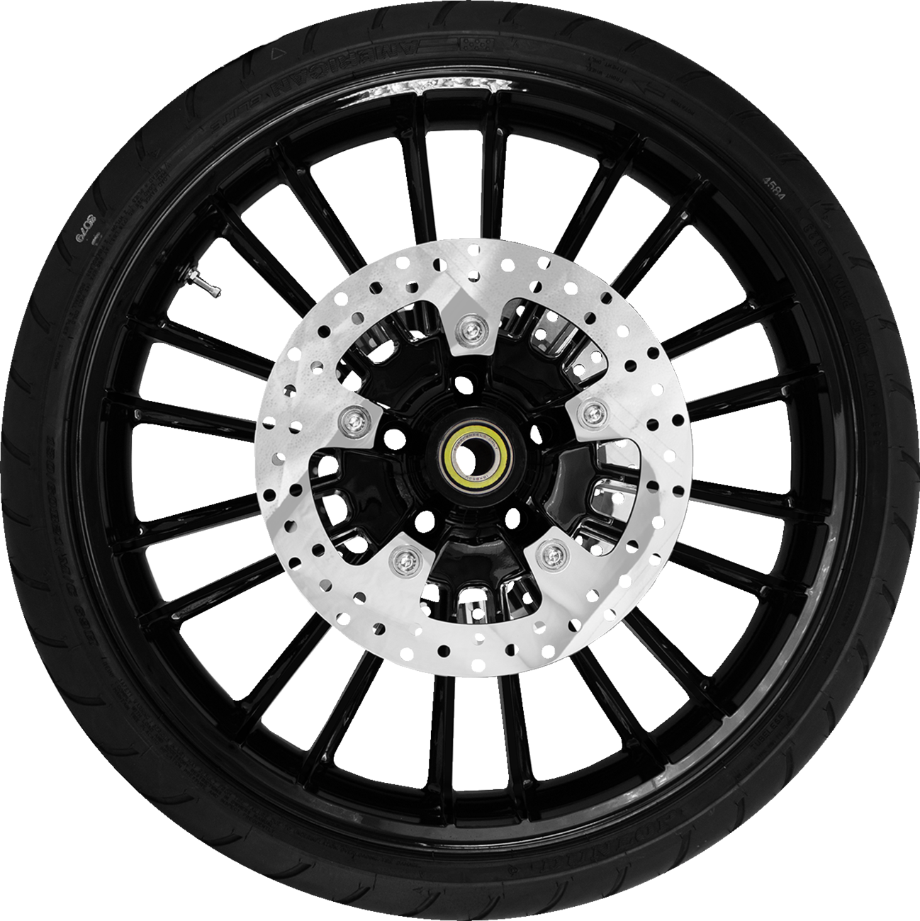 COASTAL MOTO Atlantic Front Wheel - Chrome (21") | Rotor (12.6) | Dunlop AE Tire (130/60B21) — image 3