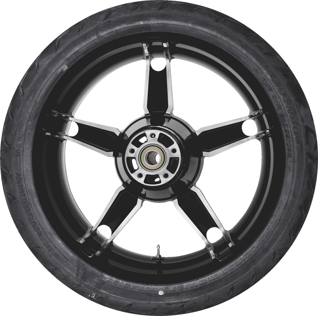COASTAL MOTO Daytona Rear Wheel - Black Cut (18") | Dunlop AE Tire (180/55B18) — image 1