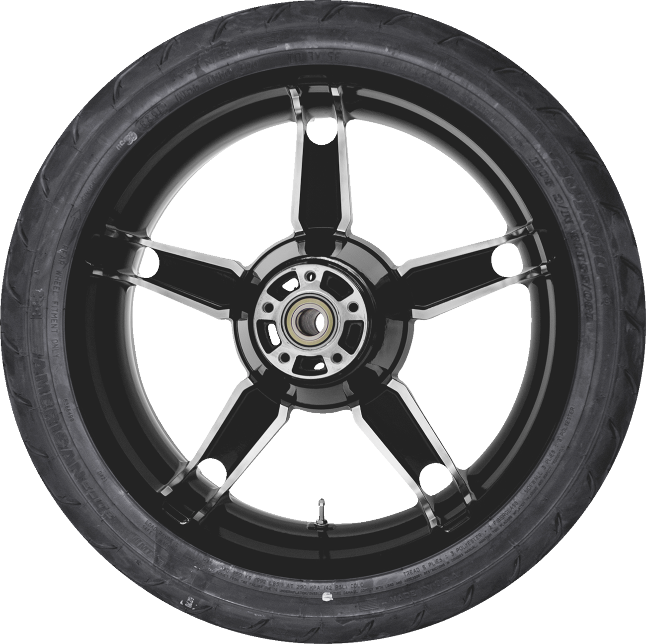 COASTAL MOTO Daytona Rear Wheel - Black Cut (18") | Dunlop AE Tire (180/55B18) — image 1
