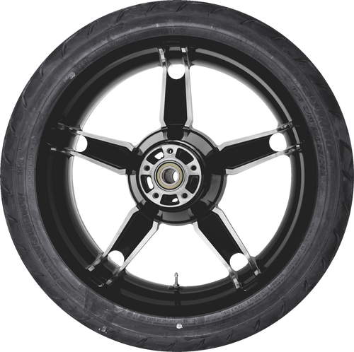 COASTAL MOTO Daytona Rear Wheel - Black Cut (18") | Dunlop AE Tire (180/55B18) — image 1