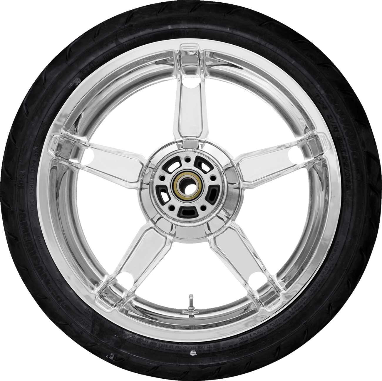 COASTAL MOTO Daytona Rear Wheel - Chrome (18") | Dunlop AE Tire (180/55B18) — image 1