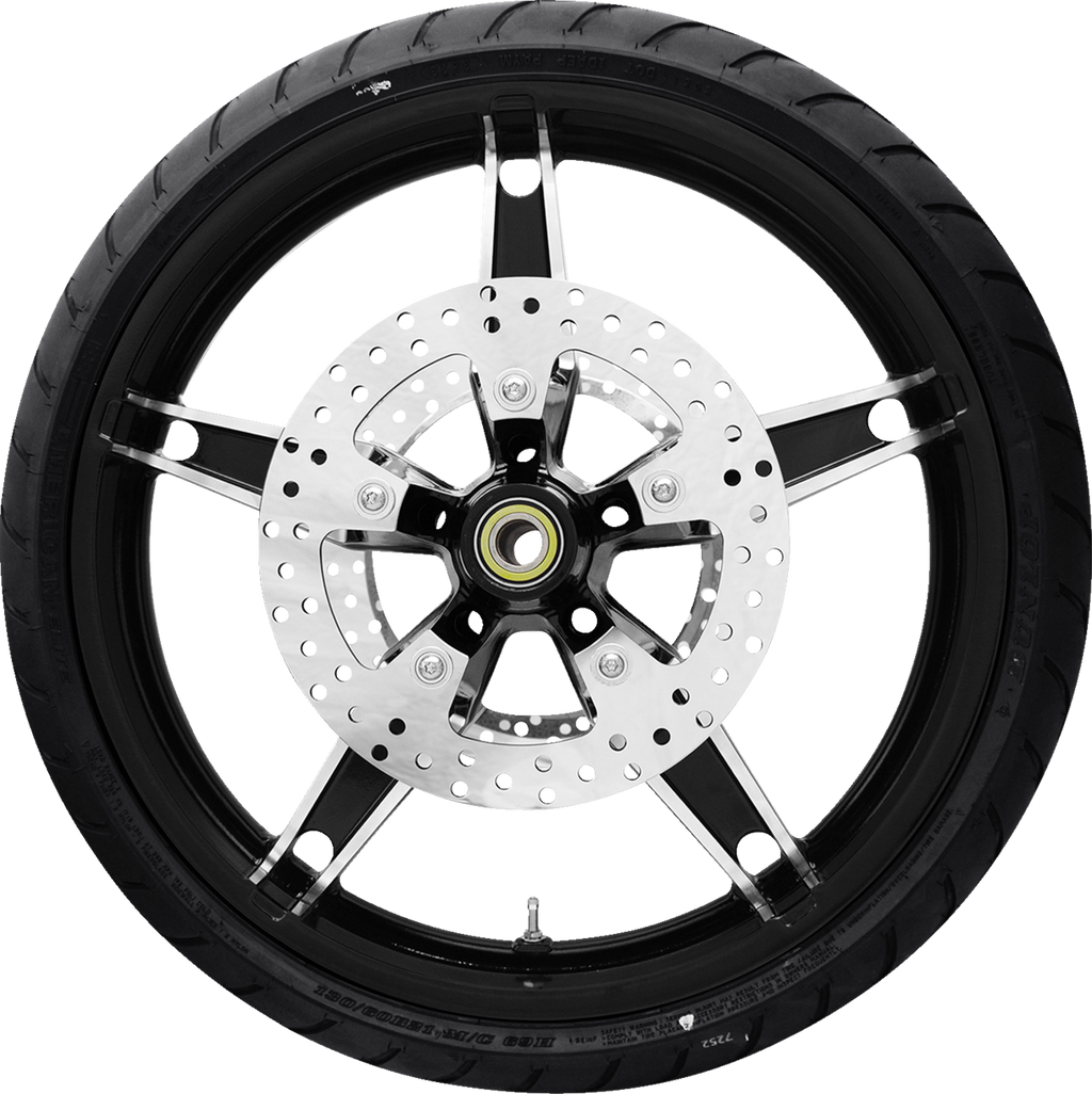 COASTAL MOTO Daytona Front Wheel - Black Cut (21") | Rotor (12.6) | Dunlop AE Tire (130/60B21) — image 1