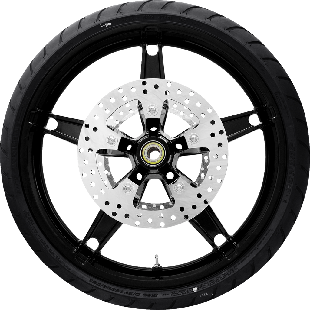 COASTAL MOTO Daytona Front Wheel - Black (21") | Rotor (12.6) | Dunlop AE Tire (130/60B21) — image 1