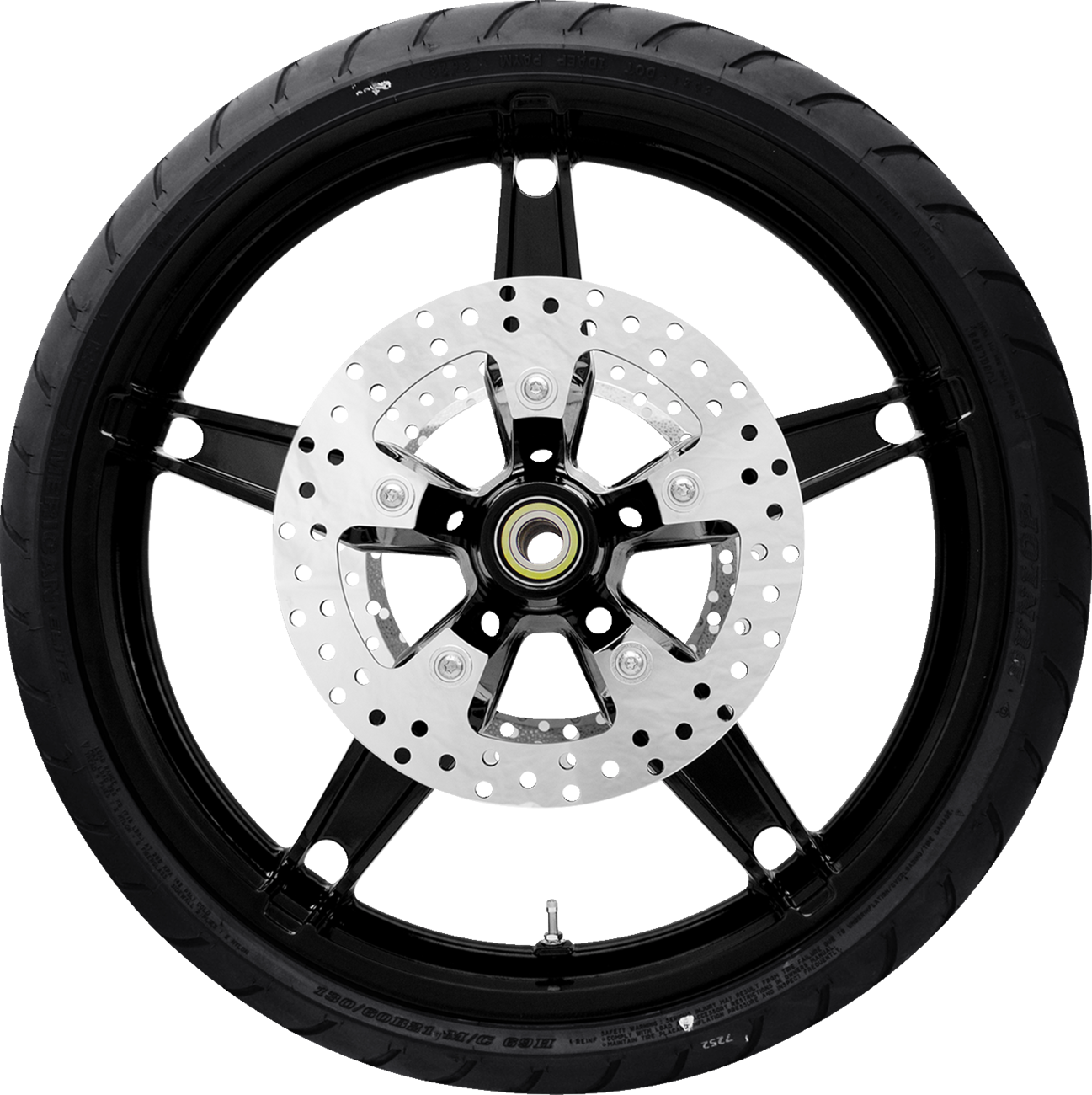 COASTAL MOTO Daytona Front Wheel - Black (21") | Rotor (12.6) | Dunlop AE Tire (130/60B21) — image 1