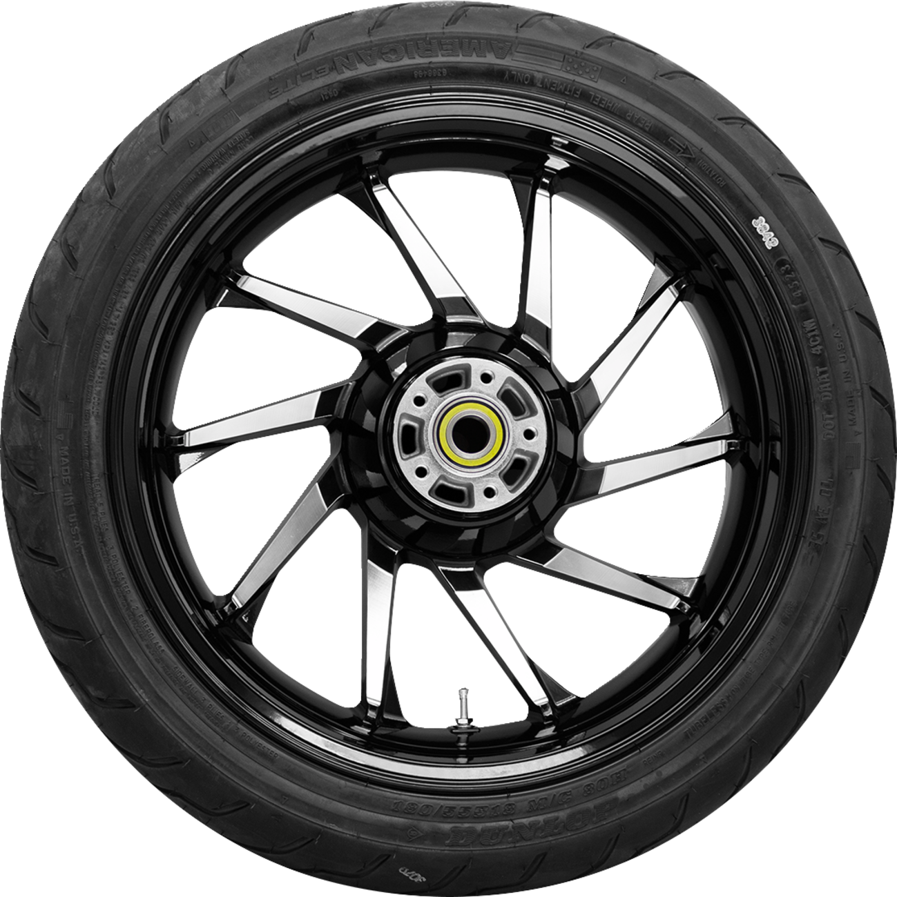 COASTAL MOTO Hurricane Rear Wheel - Black Cut (18") | Dunlop Tire (180/55B18) — image 1