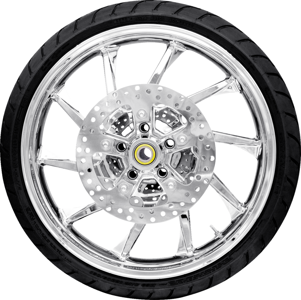 COASTAL MOTO Hurricane Rear Wheel - Chrome (18") | Dunlop Tire (180/55B18) PKG-HUR185CH-ABST — image 2