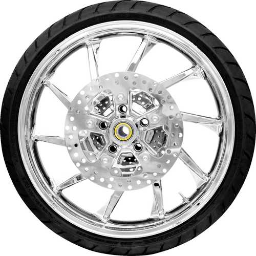 COASTAL MOTO Hurricane Front Wheel - Chrome (21") | Rotor (12.6) | Dunlop AE Tire (130/60B21) — image 1
