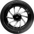 COASTAL MOTO Hurricane 3D Rear Left Wheel - Black Cut (18") | Falken Tire (215/45ZR18) — image 1