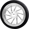 COASTAL MOTO Hurricane 3D Rear Left Wheel - Chrome (18") | Falken Tire (215/45ZR18) — image 1