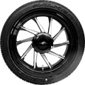 COASTAL MOTO Hurricane 3D Rear Right Wheel - Black Cut (18") | Falken Tire (215/45ZR18) — image 1