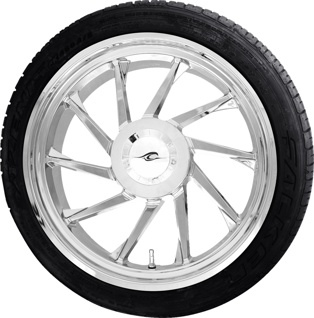 COASTAL MOTO Hurricane 3D Rear Right Wheel - Chrome (18") | Falken Tire (215/45ZR18) — image 2