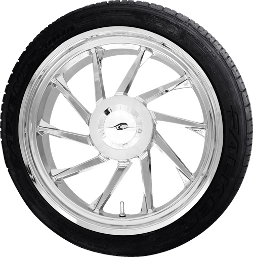 COASTAL MOTO Hurricane 3D Rear Right Wheel - Chrome (18") | Falken Tire (215/45ZR18) — image 2