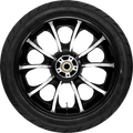COASTAL MOTO Largo Rear Wheel - Black Cut (18") | Dunlop Tire (180/55B18) — image 1