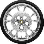 COASTAL MOTO Largo Front Wheel - Chrome (21") | Rotor (12.6) | Dunlop AE Tire (130/60B21) — image 1