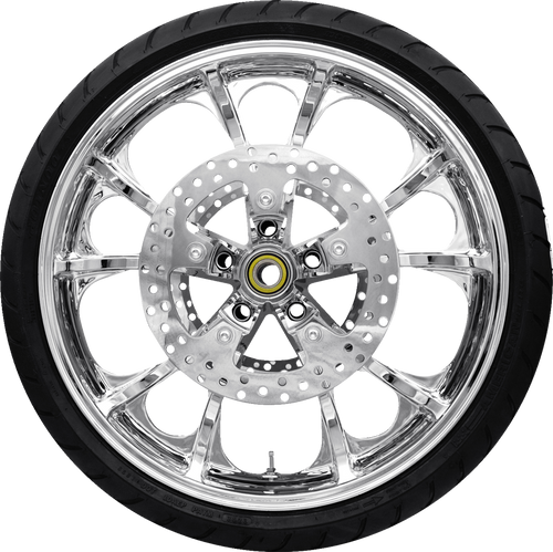 COASTAL MOTO Largo Front Wheel - Chrome (21") | Rotor (12.6) | Dunlop AE Tire (130/60B21) — image 1