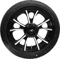 COASTAL MOTO Largo 3D Rear Wheel - Black Cut (18") | Falken Tire (215/45ZR18) - Trike — image 1