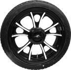 COASTAL MOTO Largo 3D Rear Wheel - Black Cut (18") | Falken Tire (215/45ZR18) - Trike — image 1