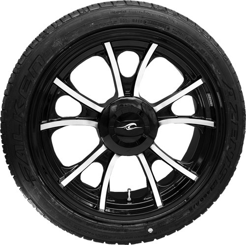 COASTAL MOTO Largo 3D Rear Wheel - Black Cut (18") | Falken Tire (215/45ZR18) - Trike — image 1