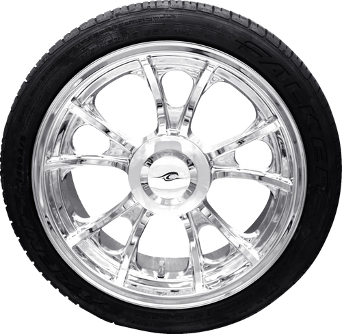COASTAL MOTO Largo 3D Rear Wheel - Chrome (18") | Falken Tire (215/45ZR18) - Trike — image 1