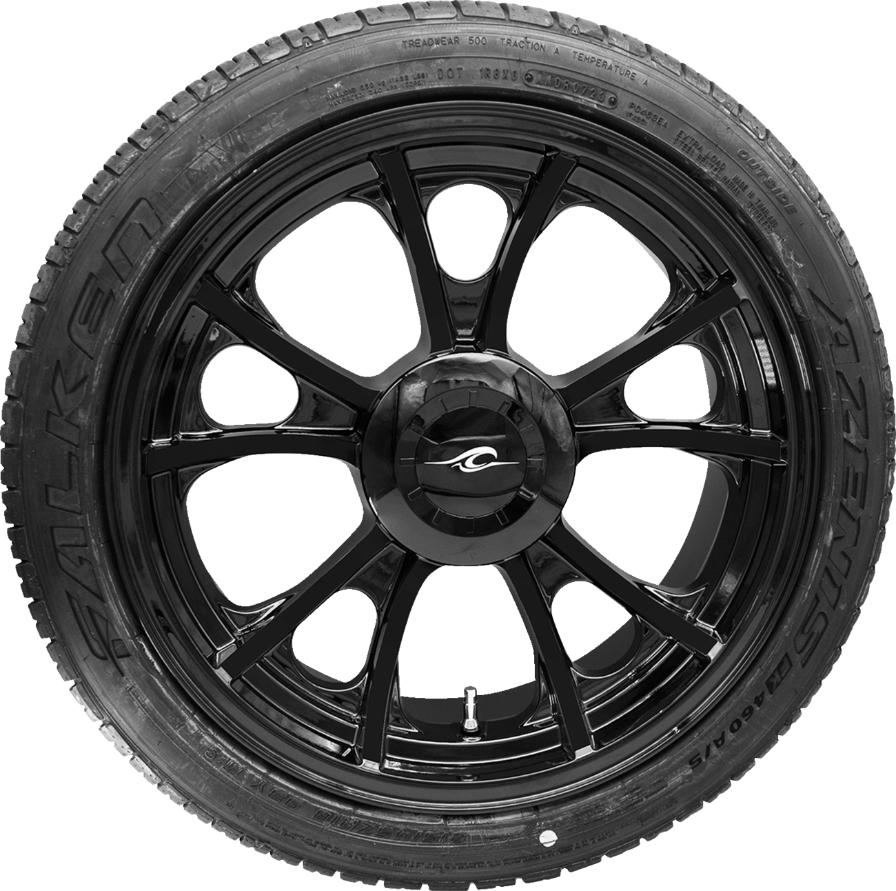 COASTAL MOTO Largo 3D Rear Wheel - Black (18") | Falken Tire (215/45ZR18) - Trike PKG-LGO-187T-SB — image 1