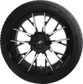 COASTAL MOTO Marlin 3D Rear Wheel - Black Cut (18") | Falken Tire 215/45R18 - Trike PKG-MAR-187T-BC — image 1