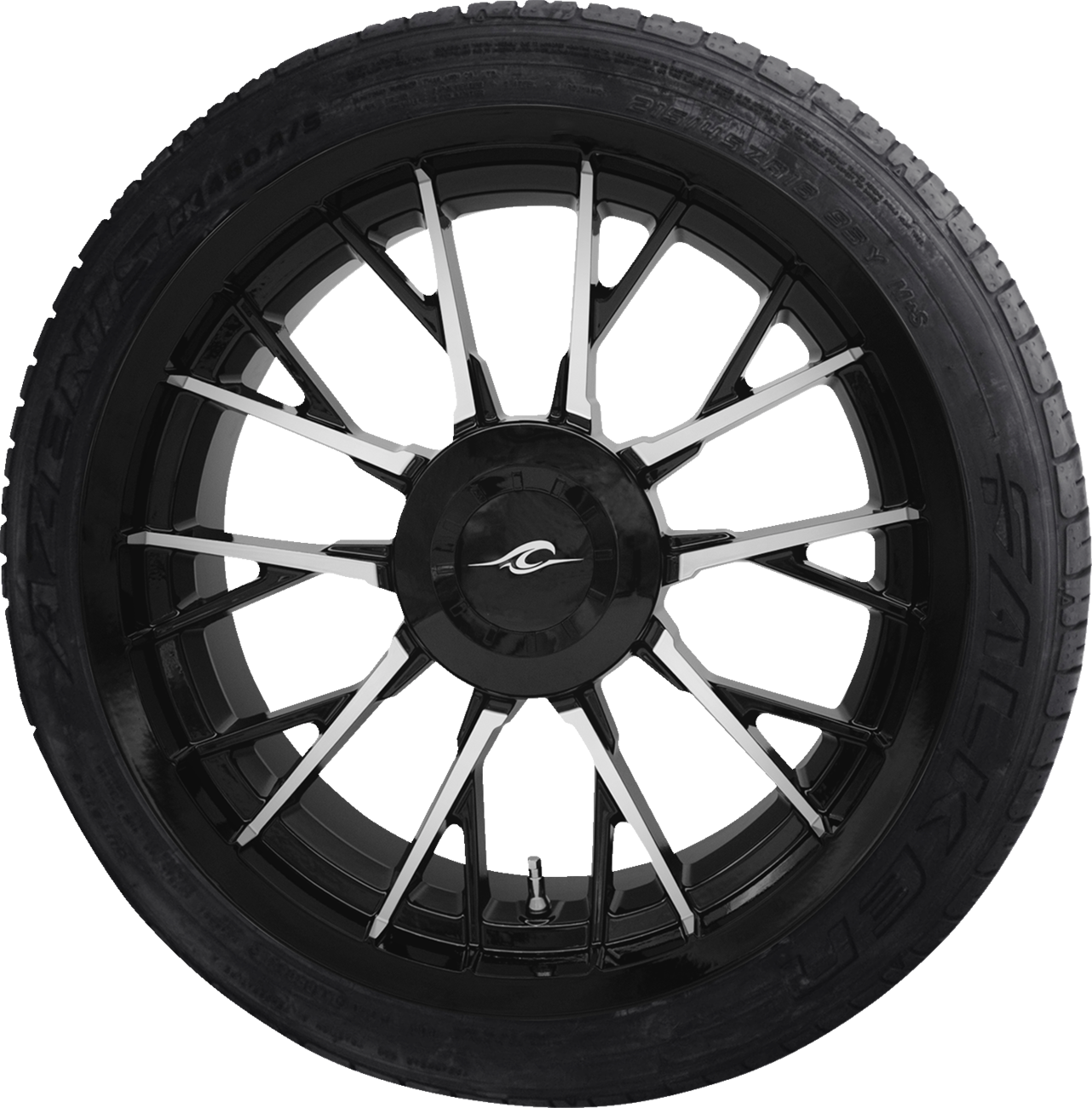 COASTAL MOTO Marlin 3D Rear Wheel - Black Cut (18") | Falken Tire 215/45R18 - Trike PKG-MAR-187T-BC — image 1