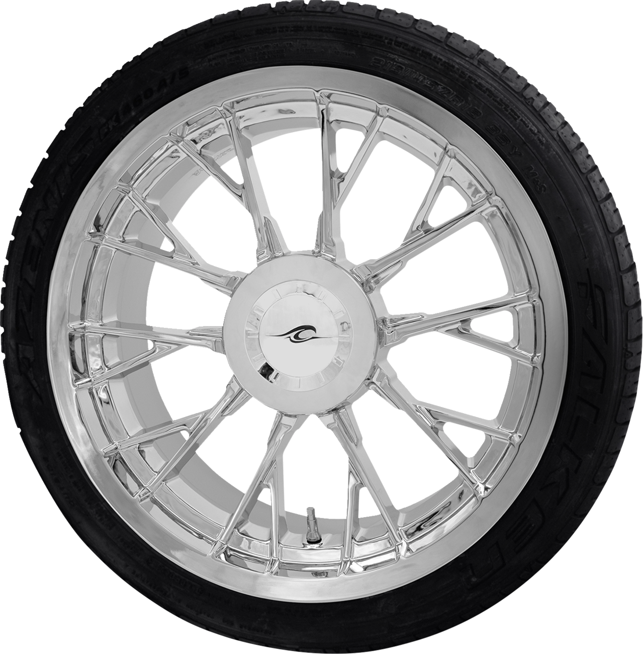 COASTAL MOTO Marlin 3D Rear Wheel - Chrome (18") | FalkenTire 215/45R18 - Trike PKG-MAR-187T-CH — image 1
