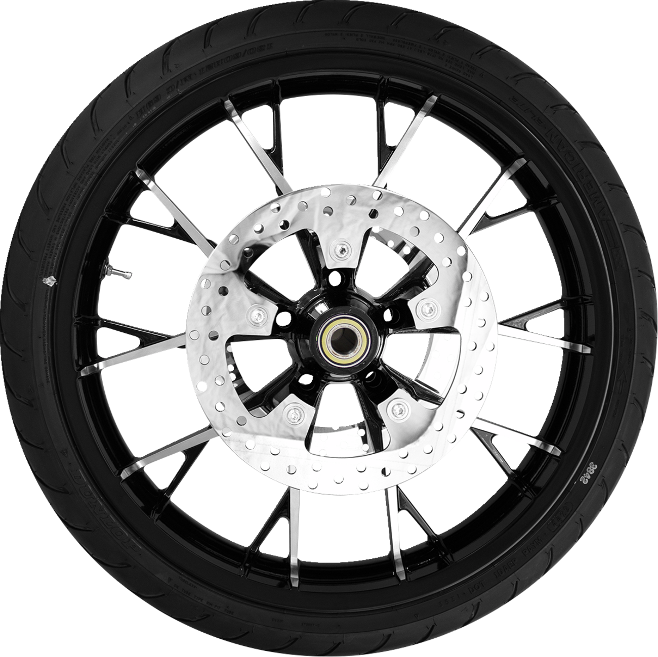 COASTAL MOTO Marlin Front Wheel - Black Cut (21") | Rotors (11.8") | Dunlop Tire (130/60B21) — image 1