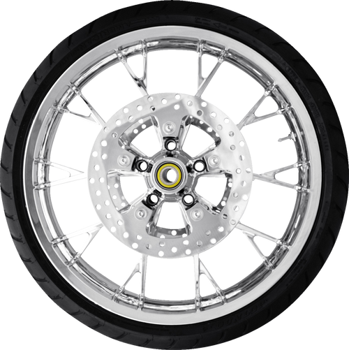 COASTAL MOTO Marlin Front Wheel - Chrome (21") | Rotor (12.6) | Dunlop AE Tire (130/60B21) — image 1