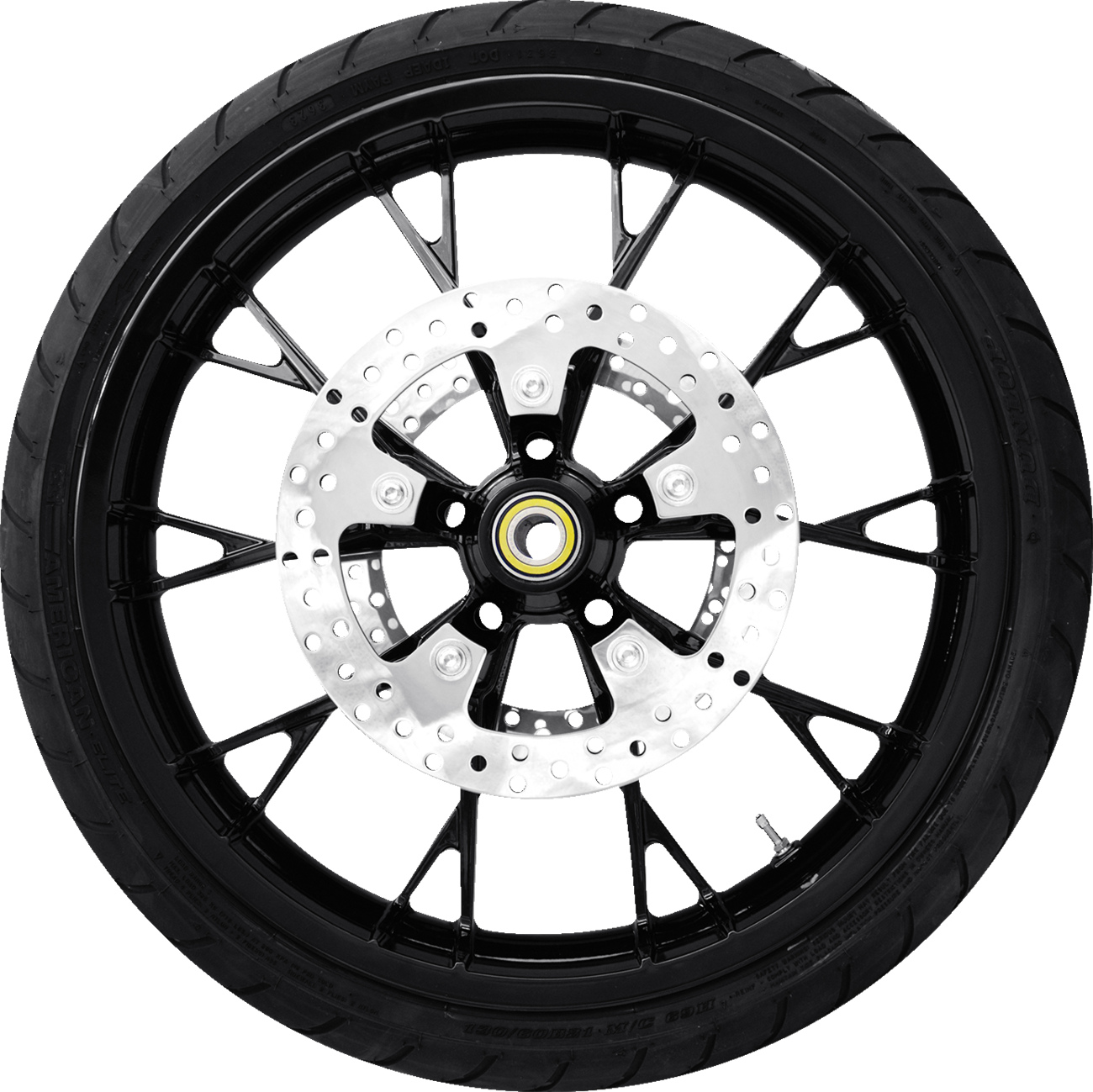 COASTAL MOTO Marlin Front Wheel - Chrome (21") | Rotor (12.6) | Dunlop AE Tire (130/60B21) — image 3