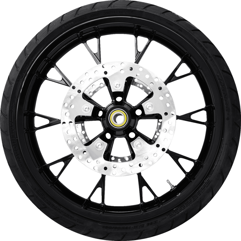 COASTAL MOTO Marlin Front Wheel - Black (21") | Rotor (12.6) | Dunlop AE Tire (130/60B21) — image 1