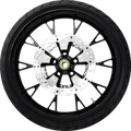 COASTAL MOTO Marlin Front Wheel - Black (21") | Rotor (12.6) | Dunlop AE Tire (130/60B21) — image 1