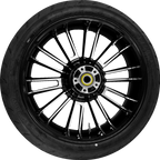 COASTAL MOTO Atlantic Rear Wheel - Black Cut (18") | Dunlop AE2 Tire (180/55B18) PKG2-ATL185BC-ABST — image 1