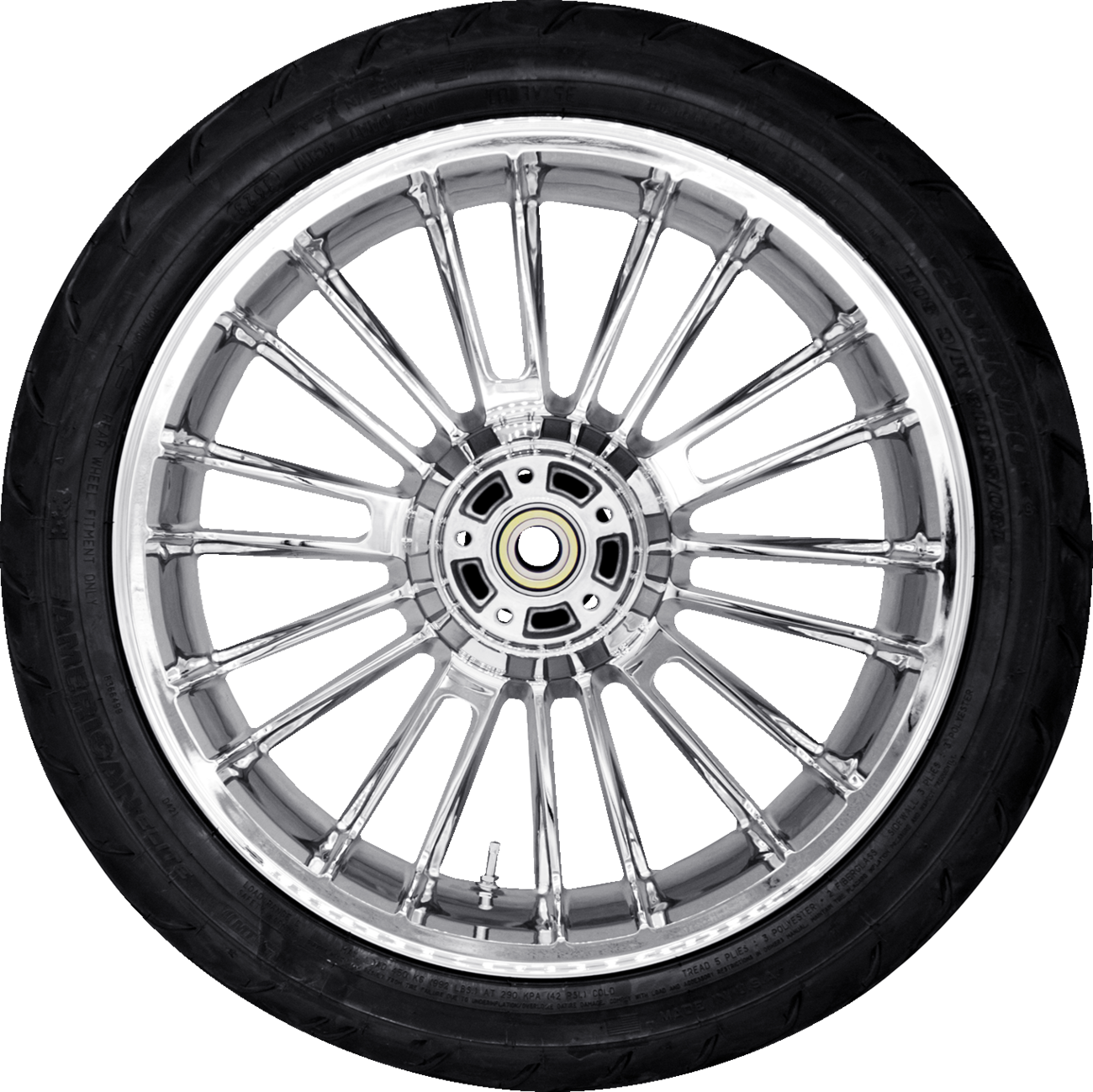 COASTAL MOTO Atlantic Rear Wheel - Black Cut (18") | Dunlop AE2 Tire (180/55B18) PKG2-ATL185BC-ABST — image 2
