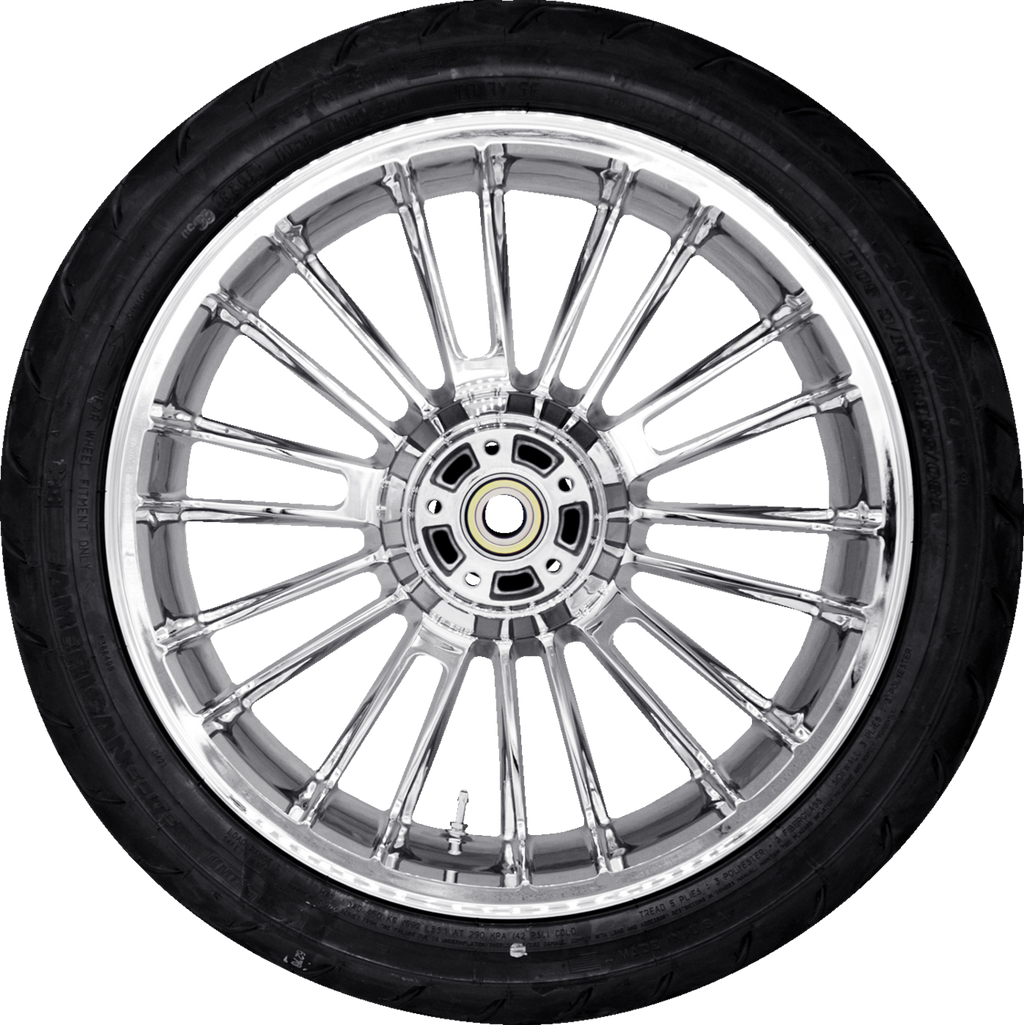COASTAL MOTO Atlantic Rear Wheel - Chrome (18") | Dunlop AE2 Tire (180/55B18) PKG2-ATL185CH-ABST — image 1