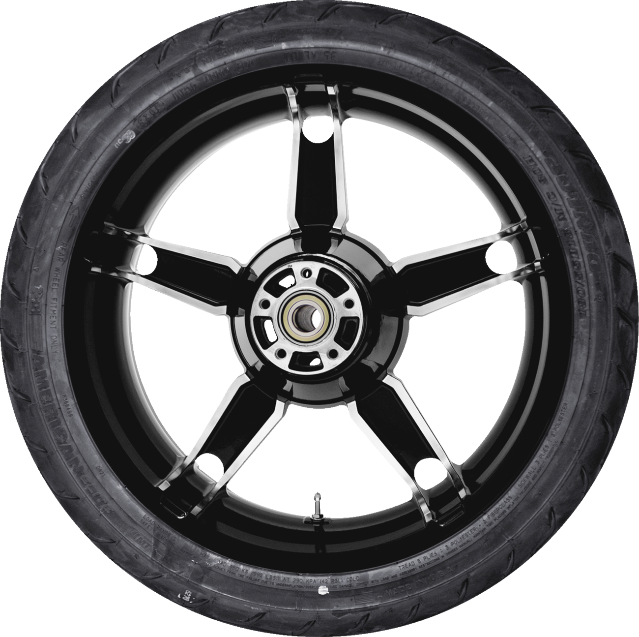 COASTAL MOTO Daytona Rear Wheel - Black Cut (18") | Dunlop AE Tire (180/55B18) — image 1
