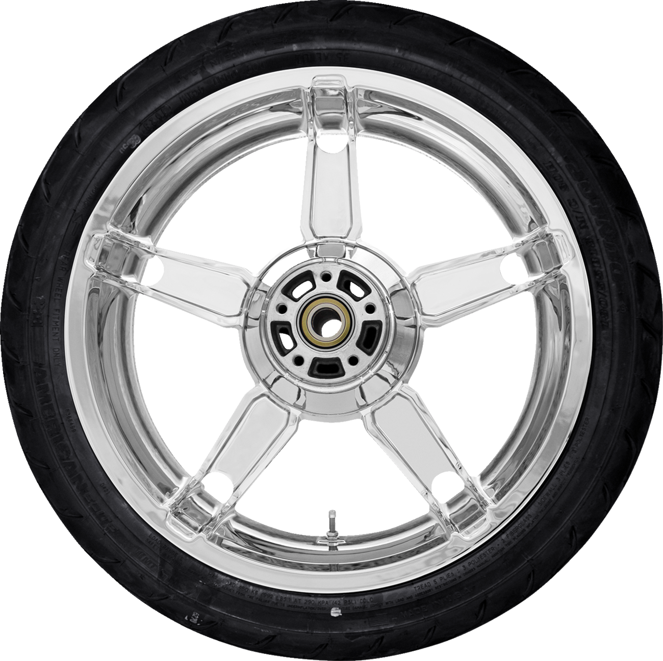 COASTAL MOTO Daytona Rear Wheel - Chrome (18") | Dunlop AE Tire (180/55B18) — image 1