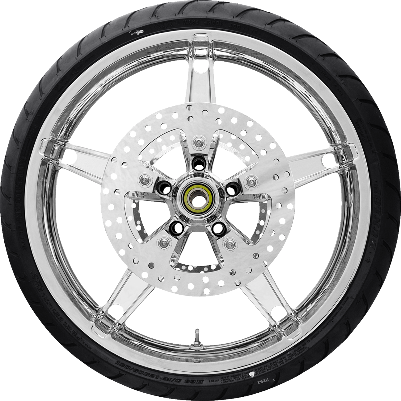 COASTAL MOTO Daytona Front Wheel - Chrome (21") | Rotor (11.8) | Dunlop AE Tire (130/60B21) — image 1
