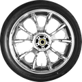 COASTAL MOTO Largo Rear Wheel - Chrome (18") | Dunlop AE2 Tire (180/55B18) PKG2-LAR185CH-ABST — image 1