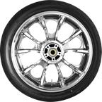 COASTAL MOTO Largo Rear Wheel - Chrome (18") | Dunlop AE2 Tire (180/55B18) PKG2-LAR185CH-ABST — image 1