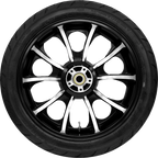 COASTAL MOTO Largo Rear Wheel - Chrome (18") | Dunlop AE2 Tire (180/55B18) PKG2-LAR185CH-ABST — image 2