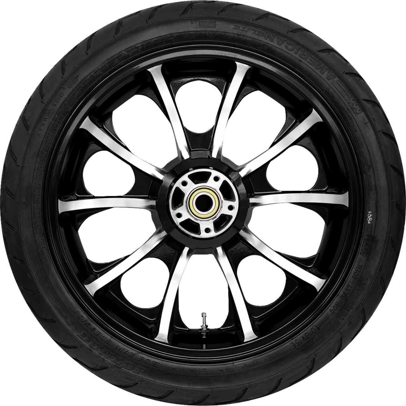 COASTAL MOTO Largo Rear Wheel - Chrome (18") | Dunlop AE2 Tire (180/55B18) PKG2-LAR185CH-ABST — image 2