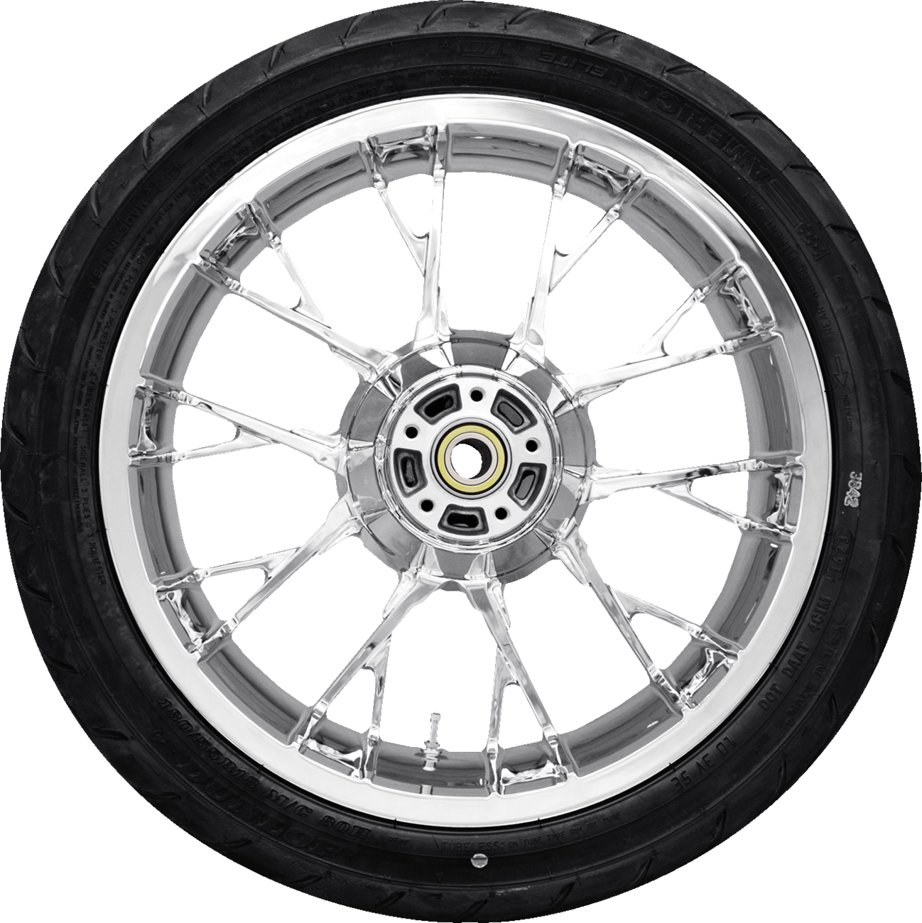 COASTAL MOTO Marlin Rear Wheel - Chrome (18") | Dunlop AE2 Tire (180/55B18) PKG2-MAR185CH-ABST — image 1