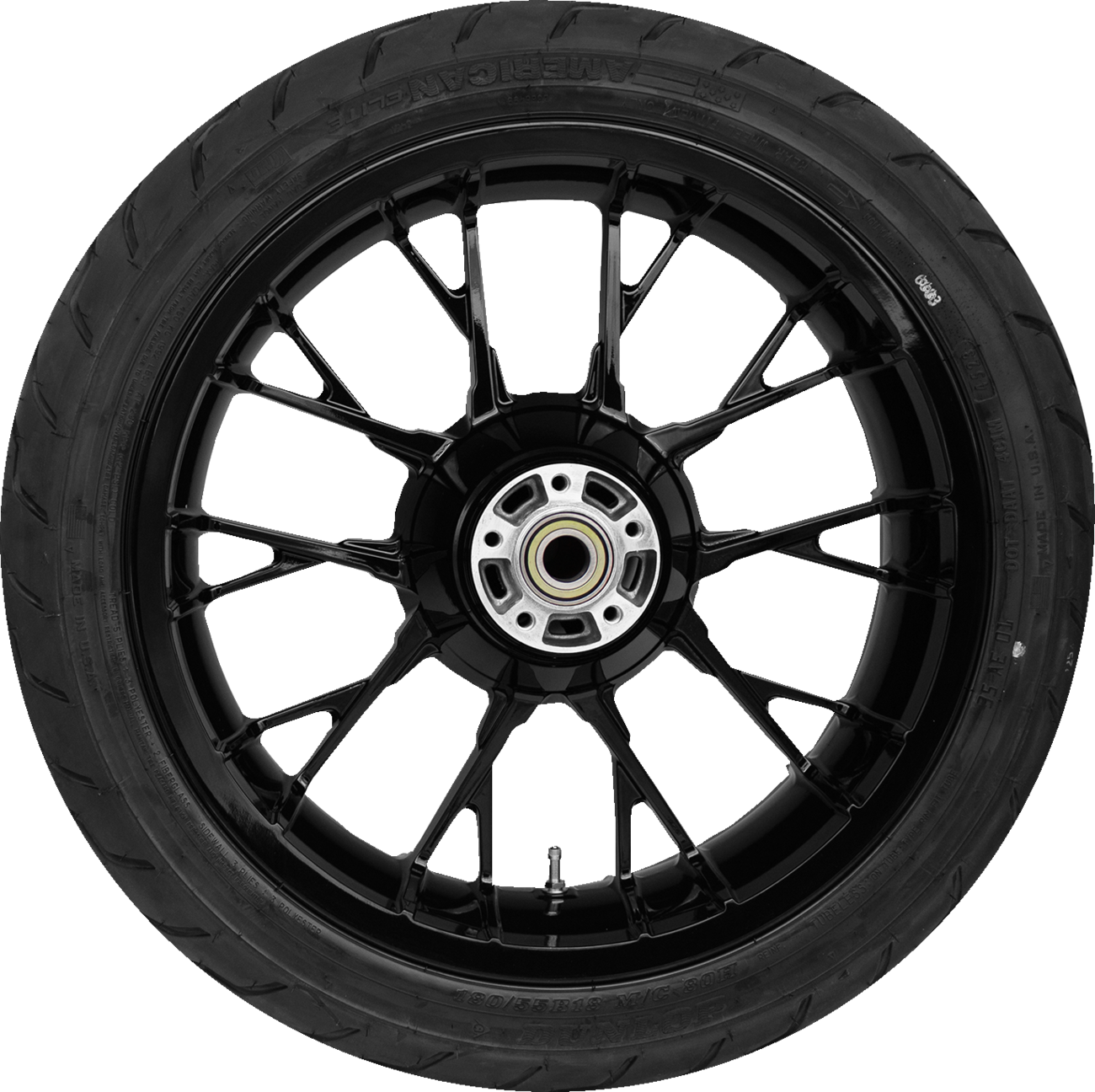 COASTAL MOTO Marlin Rear Wheel - Solid Black (18") | Dunlop AE2 Tire (180/55B18) PKG2-MAR185SB-ABST — image 1